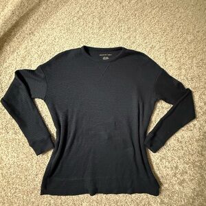 Navy Blue American Eagle Oversized Chunky Waffle Thermal – Women’s XS